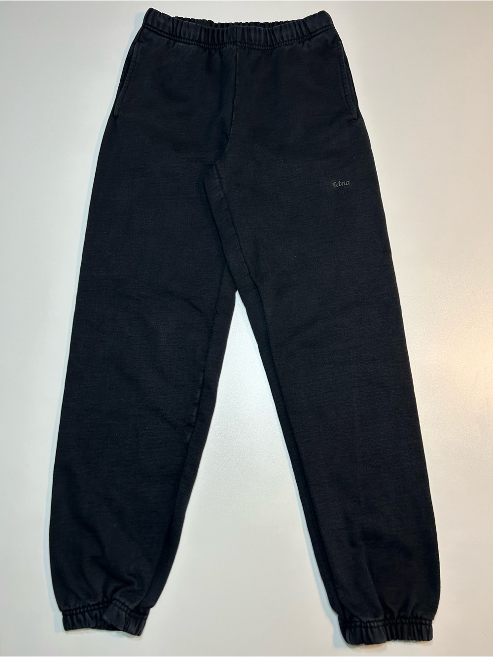 Aritzia Tna Black Cozy Fleece Boyfriend Jogger High Rise Sweatpants